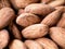 Live Long Healthy Nutritious Delicious Pile of Almond Nut Snack Macro Closeup