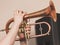 Live music background, flugel horn