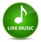 Live music elegant green round button