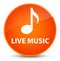 Live music elegant orange round button