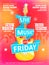 Live Music Every Friday vector poster template. Ideal for printable concert promotion in clubs, bars, pubs and public