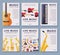 Live Music Festival Banner Tempates Set, Advertisement Poster, Brochure, Flyer, Invitation Card with Orchestral Musical