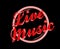 Live Music Red Florescent Light Sign