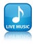 Live music special cyan blue square button