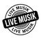 Live Musik rubber stamp