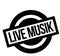 Live Musik rubber stamp