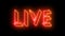 Live neon glowing text illustration.