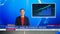 Live News Studio with Professional Anchor doing Financial and Business Report, Showing with a Gest