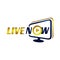 live now logo icon for TV News Entertaining show online sign banner vector