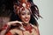 Live performances are her passion. Cropped portrait of a beautiful samba dancer wearing a headdress.