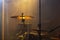 Live rock music photo background, rock drum set