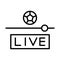 Live sports, football icon. Simple line, outline vector elements of soccer for ui and ux, website or mobile application