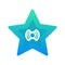 Live star logo gradient design template icon