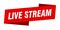 live stream banner template. live stream ribbon label.