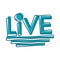 live stream content digital blue design