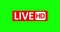 Live Stream sign. Red symbol, button of live streaming, broadcasting, online stream emblem. Alpha channel