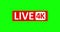 Live Stream sign. Red symbol, button of live streaming, broadcasting, online stream emblem. Alpha channel