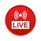 Live streaming button