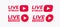 Live streaming icon set modern style