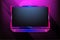 Live streaming overlay decoration with girly pink and blue color shade. Online gaming screen panel and border design for gamers.