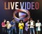 Live Video Multimedia Player Graphic Concept