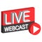 Live webcast 3D button