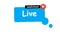 Live webinar label. Suitable for design elements from webinar streaming, online seminar buttons, internet courses, and distance le