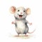 Lively And Adorable White Mouse Illustration By Raphael Lacoste