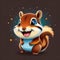 A lively chipmunk with its striped back and expressive eyes can create a dynamic and cute t-shirt design.