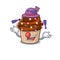 A lively chocolate cupcake cartoon character design playing Juggling