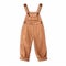 Lively Colored Brown Overalls: Detailed Sketching With Retro Charm