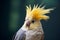 Lively Cute cockatiel bird. Generate Ai