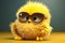 Lively Fluffy yellow chick. Generate Ai