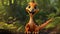 Lively Orange Dinosaur In Green Jungle - Imax Tangled Nests