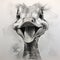 Lively Ostrich Drawing With Emotive Facial Expressions - Inspired By John Wilhelm