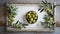 Lively Tableaus- Green Olives In A Stunning Olive Frame