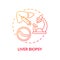 Liver biopsy concept icon