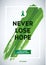 Liver Cancer Awareness Month Design. Green Brush Stroke Poster. Creative Green Brush Stroke and Silk Ribbon Symbol. October