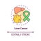 Liver cancer concept icon