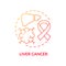 Liver cancer concept icon
