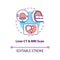 Liver CT and MRI scan concept icon