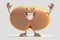 Liver. Cute cartoon healthy human anatomy internal organ character set with brain lung intestine heart kidney liver and