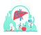 Liver health care flat concept vector illustration