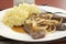 Liver and Onion with Mash Mashed Potato