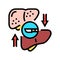 liver transplant color icon vector illustration