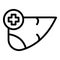 Liver treatment icon outline vector. Body disease