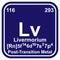 Livermorium Periodic Table of the Elements Vector illustration eps 10