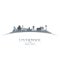 Liverpool England city skyline silhouette white background