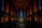 LIVERPOOL, ENGLAND, DECEMBER 27, 2018: The Lady Chapel in Liverpool Anglican Cathedral. Perspective view of a magnificent part