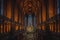 LIVERPOOL, ENGLAND, DECEMBER 27, 2018: The Lady Chapel in Liverpool Anglican Cathedral. Perspective view of a magnificent part